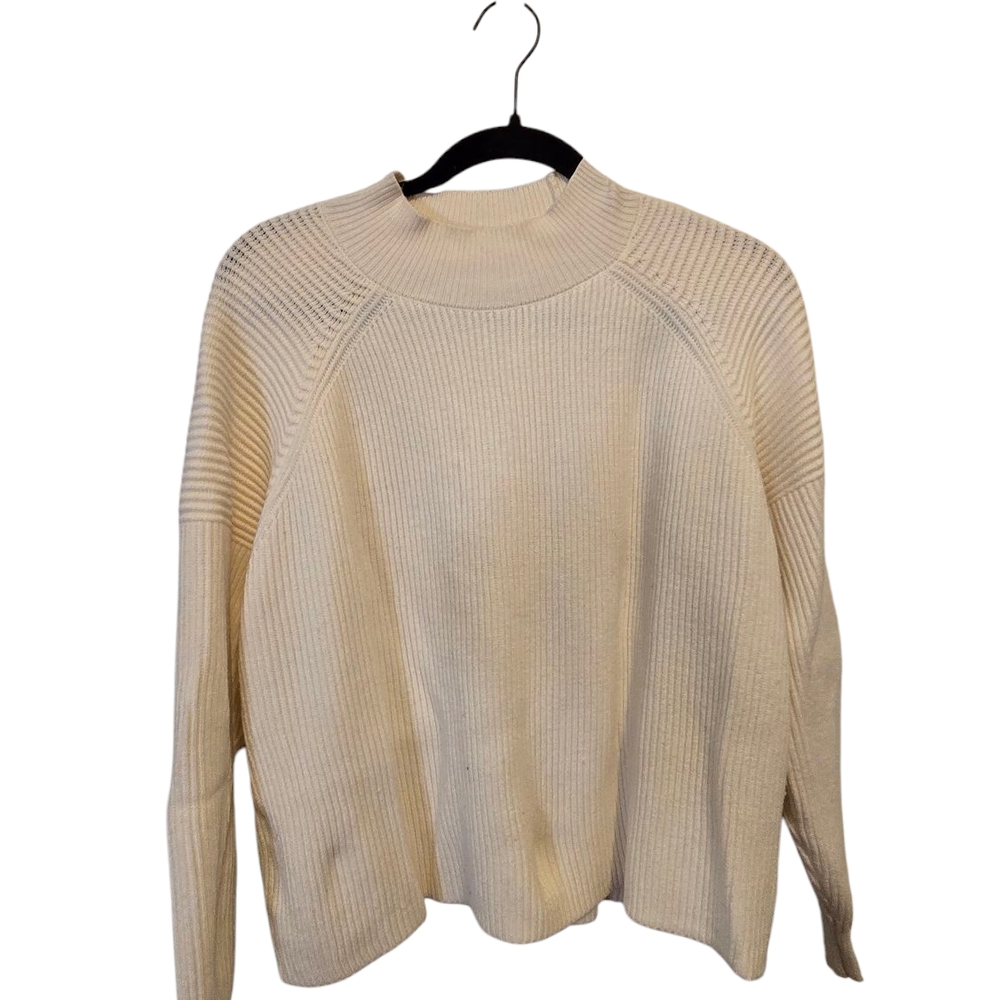 Mango Cream Cardigan with Textured Knit